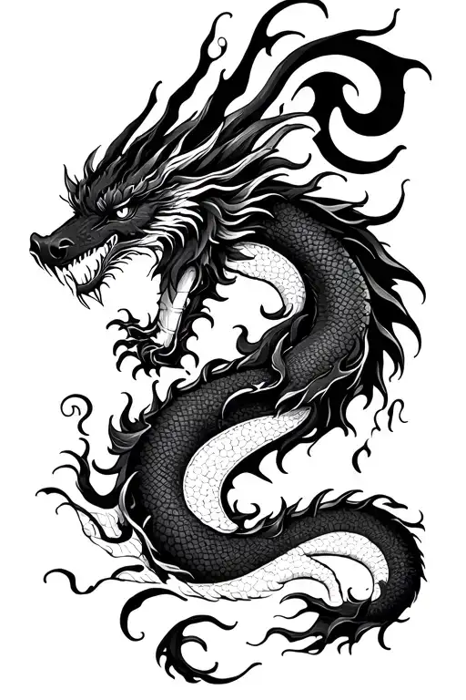 Fire And Wisdom Japanese Dragon