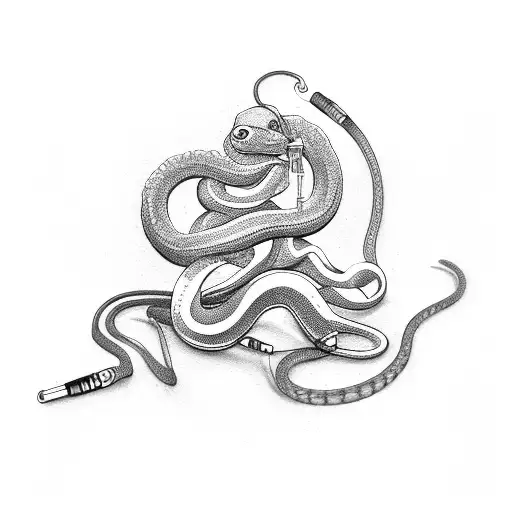 Snake With Headphones
