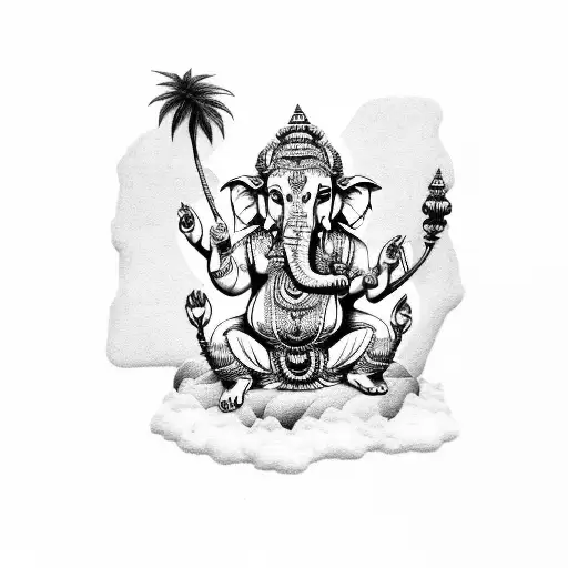 Palm Tree With Ganesha
