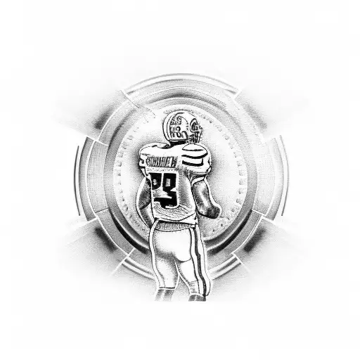 A Football Player Surrounded By Family And Friends