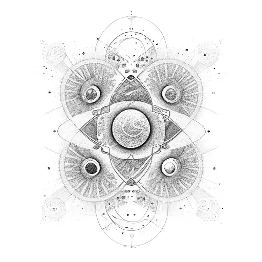 Rectangular Shape Of A Galaxy And Planets With A Border Made Of Flower And Tropical Plants