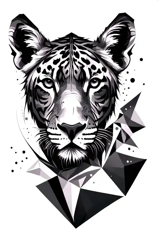 A Geometric Design Incorporating Techno Music And Wild Animals