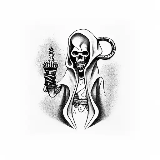 Grim Reaper Playing Chess