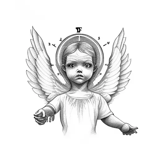 Angel Coming With A Compass In Her Hands