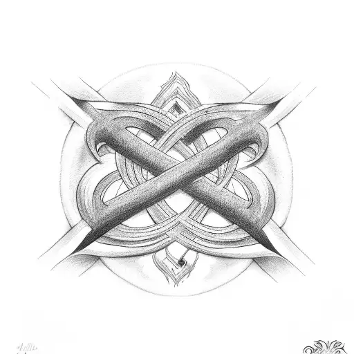 Infinite Love Symbol With Family Initials