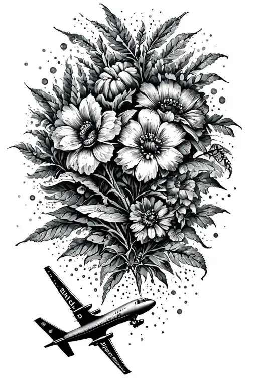 Airplane Flowers Freedom Money Dream Sea