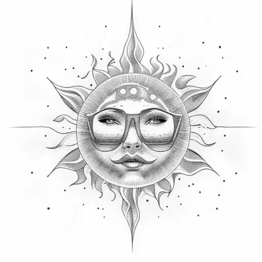 The Words 'Pura Vida' Drawn Like A Wave With Sun Behind It