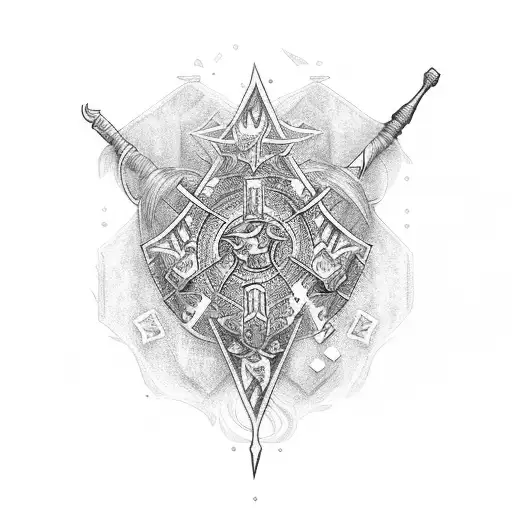 A Wizard's Staff Made From Rpg Dice