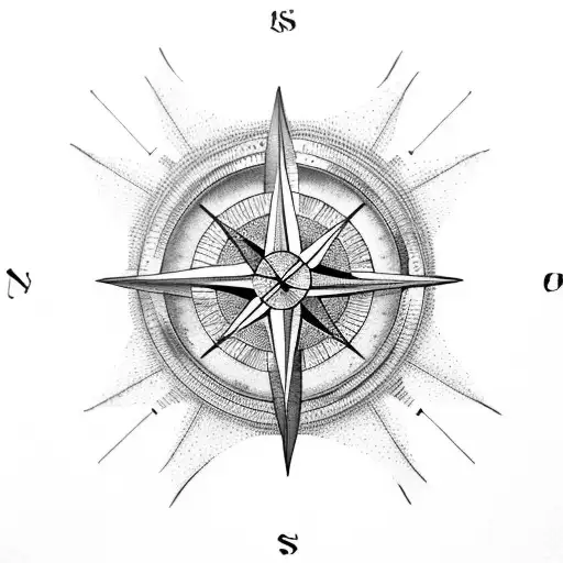 Compass With Phoenix And Clock