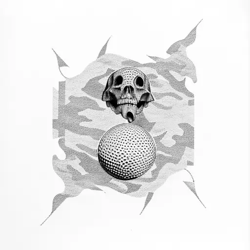 Camouflage Pattern With Texas And Hidden Golf