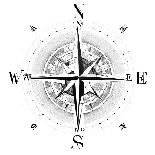 Compass With World Map And Aeroplane