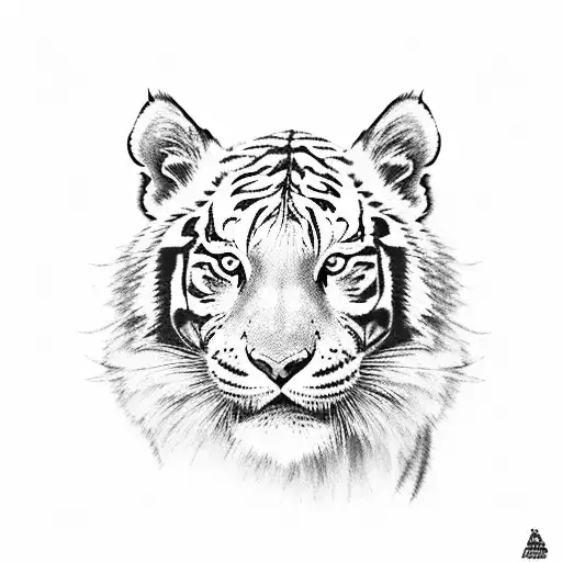 Male White Tiger With The Claws Around A Name