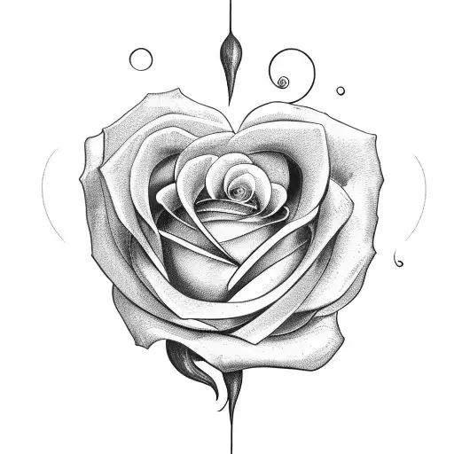 Heart With Rose With Name Sarif