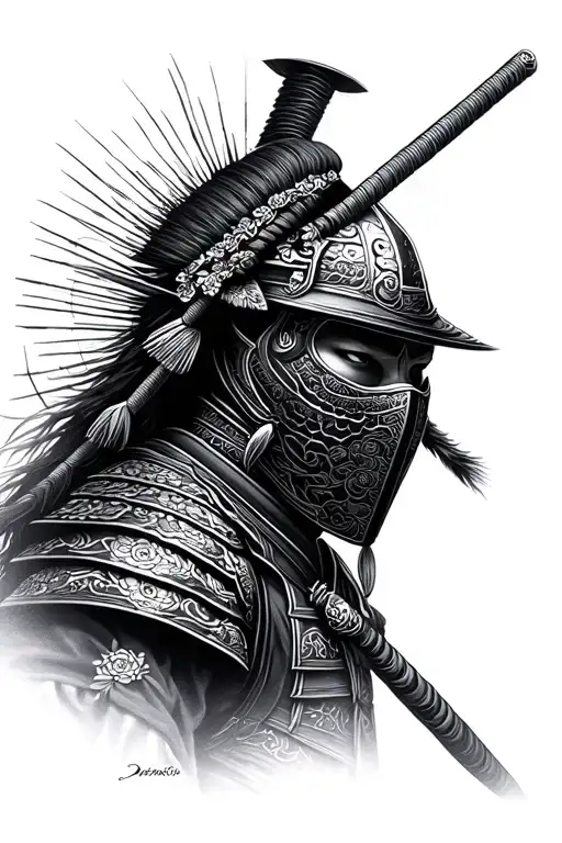 Samurai Warrior In The Mask