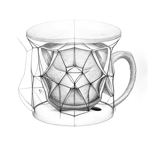 A Sleek And Modern Coffee Mug With A Web Development Code Pattern Wrapping Around It