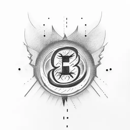 Sunset Silhouette With Letter R