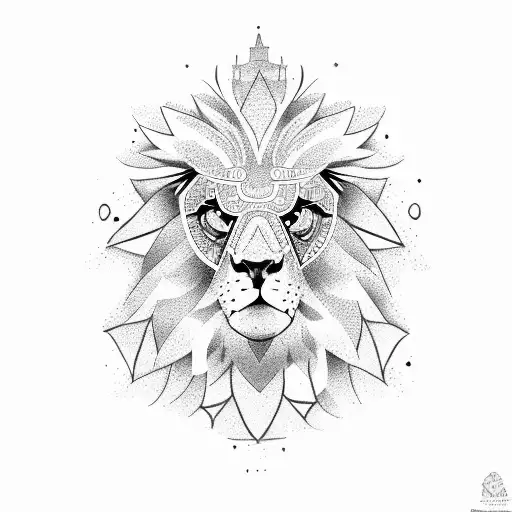 Falcon And Lion And Koi