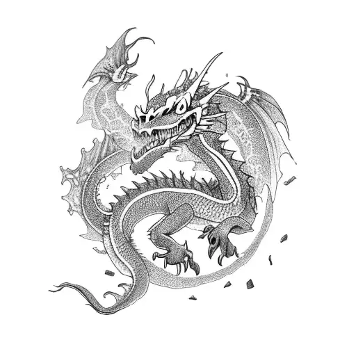 A Dragon Including Several Animals