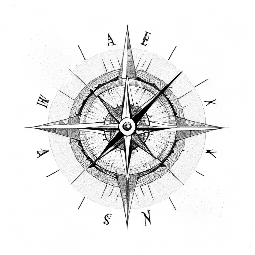 Compass With Phoenix Ane Clock