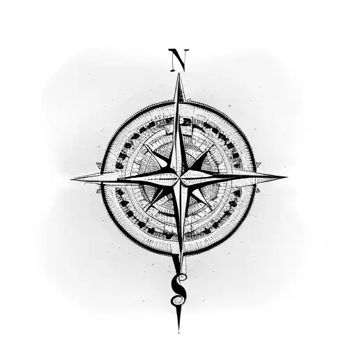 A Compass With Musical Symbols As The Cardinal Directions