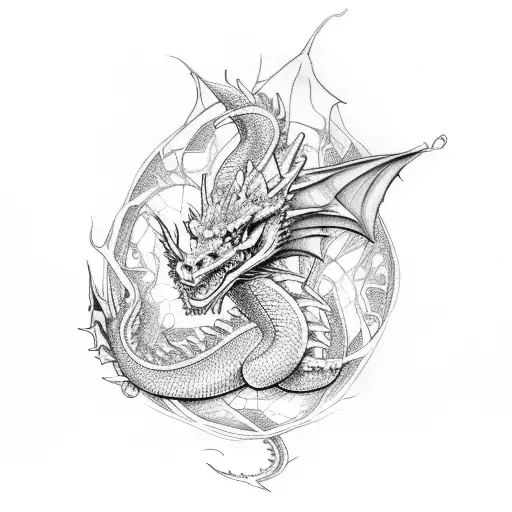 Dragon And Rose