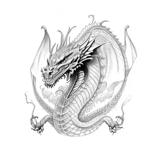 Dragon Playing Clarinette