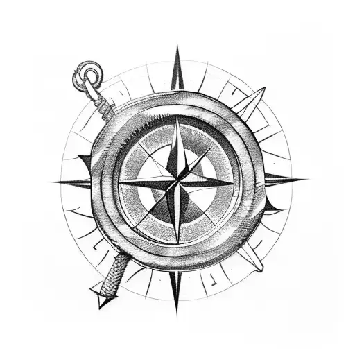 Compass With Anchor