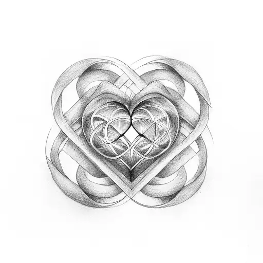 Heart With Infinity Symbol With Erick And Taylor Inside Infinity Symbol