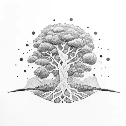 A Tree Grows From The Earth