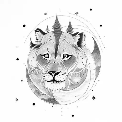 The Moon With A Lioness