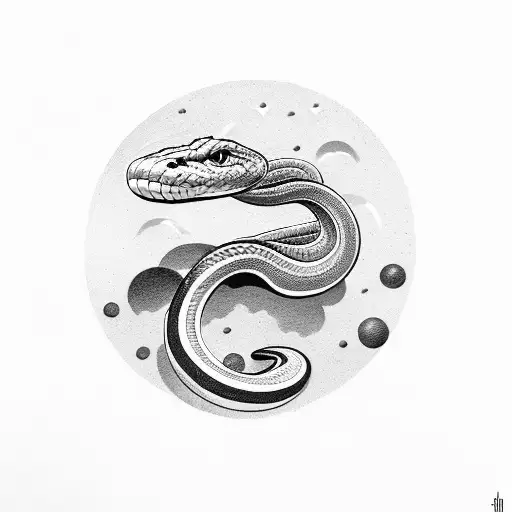Snake On Moon