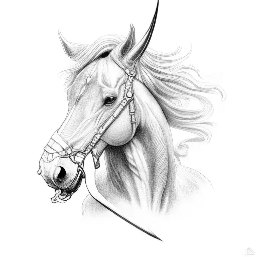 Man On Horse With Lightning Sword