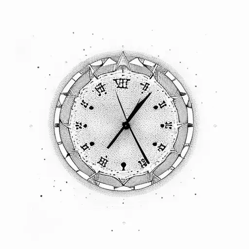 Shoooting Star With A Clock