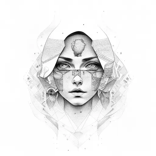 A Portrait Of Nf With Dotwork Shading