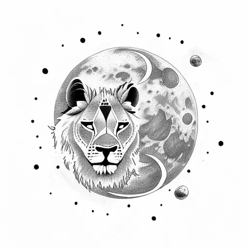 The Moon With A Lioness
