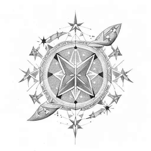 A Constellation Of Stars Forming A Military Insignia