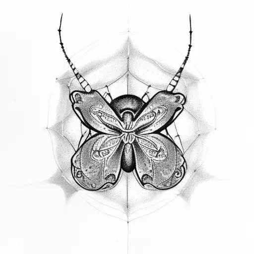 Butterfly With Spider Lilly's