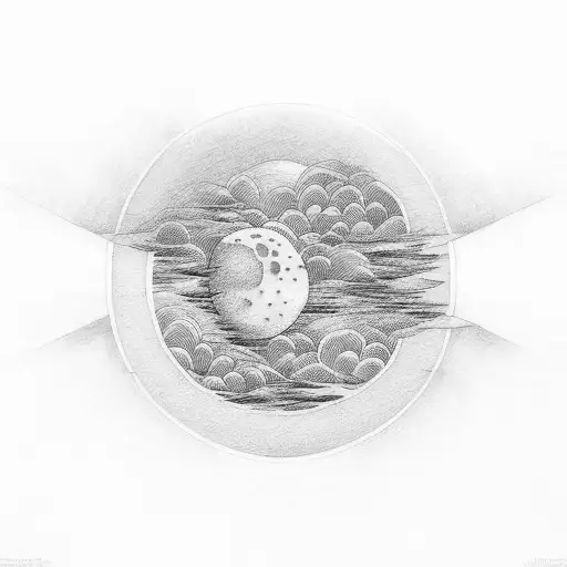 Lines And Small Moon