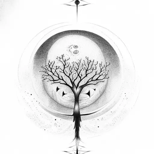 Tree Of Life With Moon
