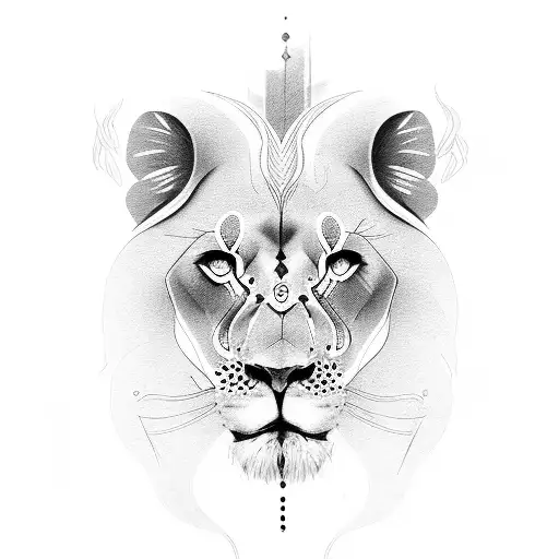 Lion Eyes With A Scar Down One Eye