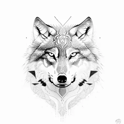 Wolf And Beautiful Girl Together