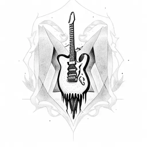 Rock And Roll Reaper Holding Sythe Guitar
