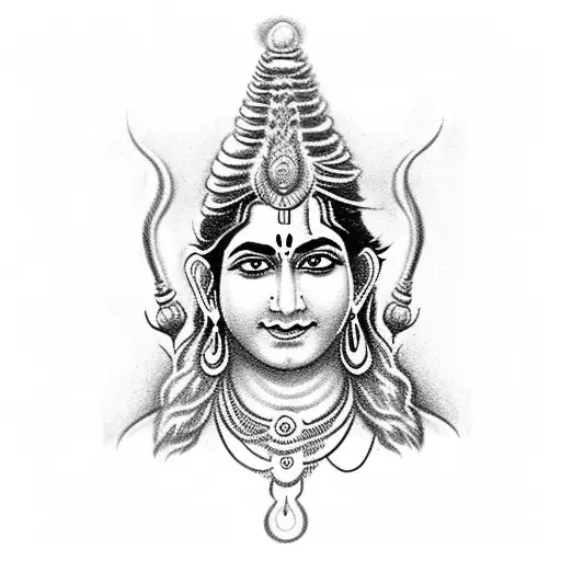 Jai Shree Ram With Lord Shiva In The Background