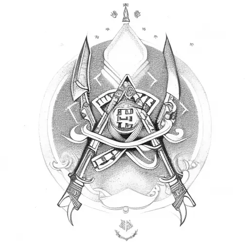 Scottish Rite Rifle With Mystic Symbols