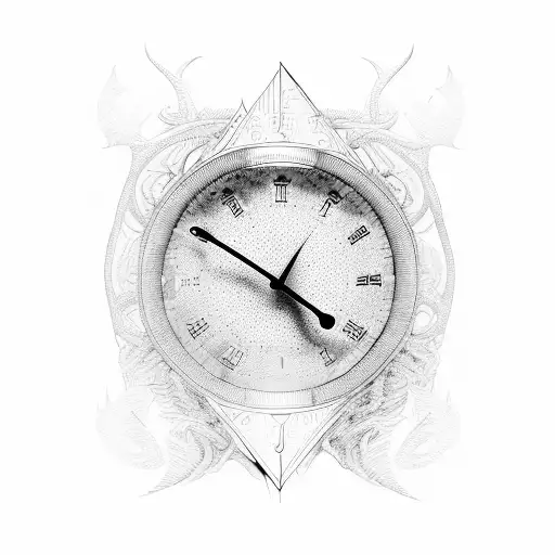 Scales Of Justice With A Clock