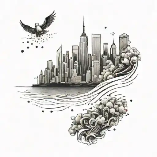 Incorporate The New York Skyline And A Traditional Irish Symbol In The