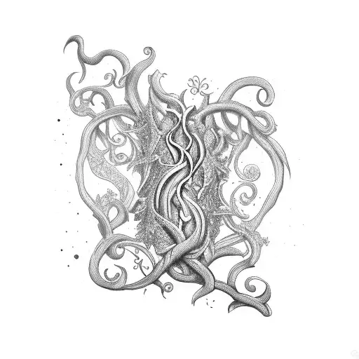 Dagger With Vine Coming Out Of It