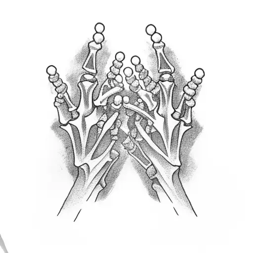 Two Skeleton Hands Cheersing Beers