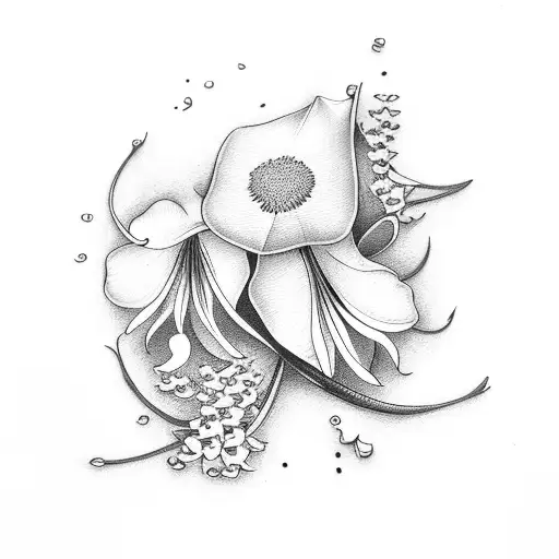 Bird With Lily Of The Valley Flower