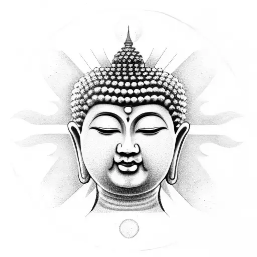 Buddha With Sun And Tripple Jjj Drum